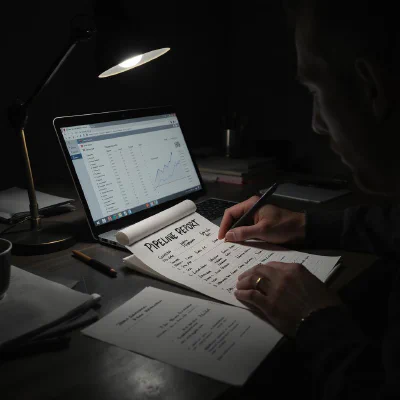 Forecasting in the Dark - illustrating the frustrating 'old way' of working.